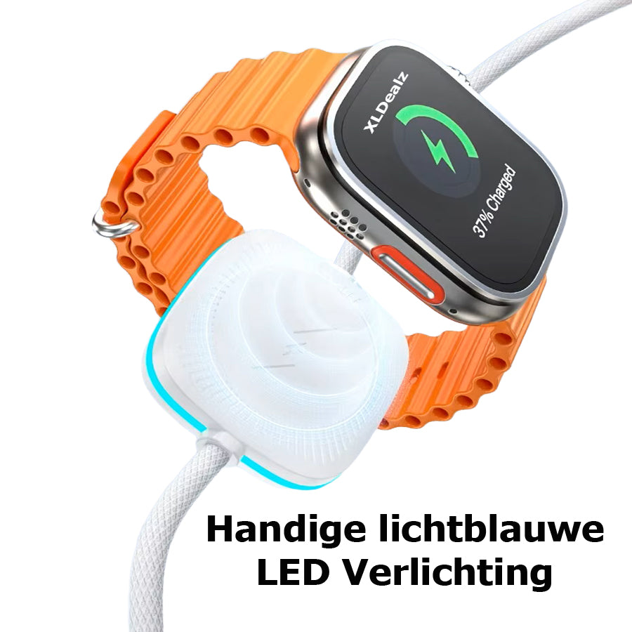 2-in-1 Oplaadkabel (USB-A) met Apple Watch oplader en Lightning connector