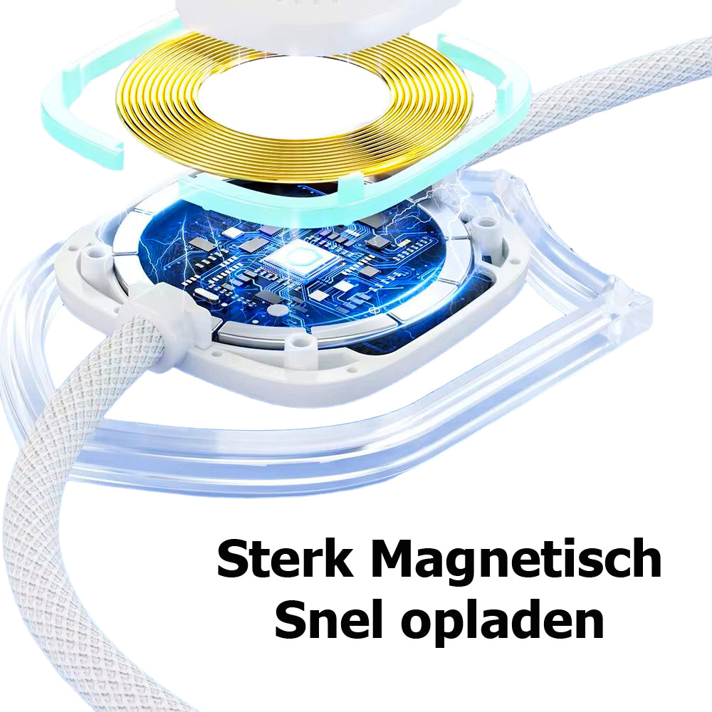 2-in-1 Oplaadkabel (USB-A) met Apple Watch oplader en Lightning connector