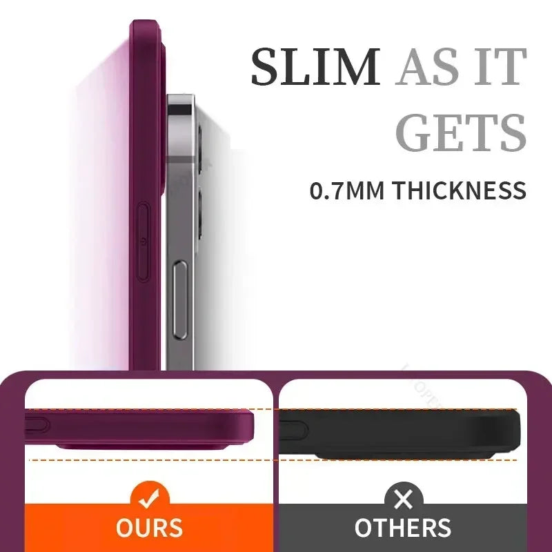 Dunne 0.7 mm silicone hoes iPhone