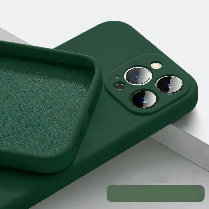Dunne silicone hoes iPhone donker groen