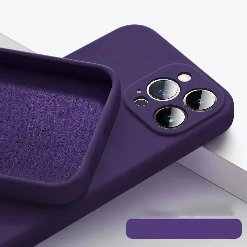 Dunne silicone hoes iPhone donker paars