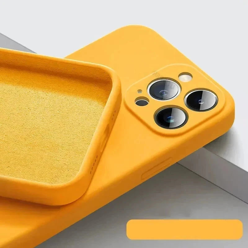 Dunne silicone hoes iPhone geel