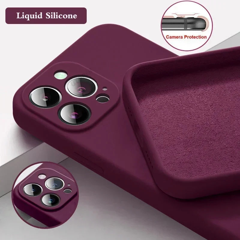 Dunne silicone hoes iPhone paars