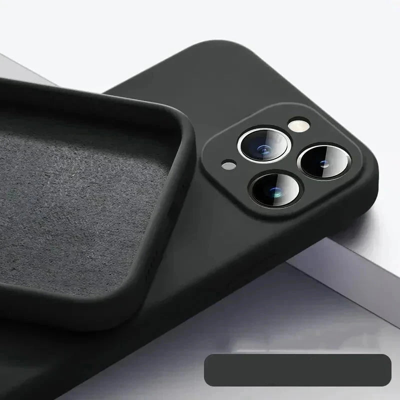 Dunne silicone hoes iPhone zwart