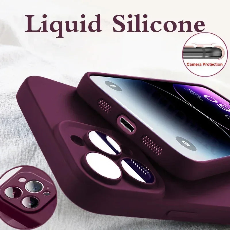 Dunne silicone vloeibaar hoes iPhone