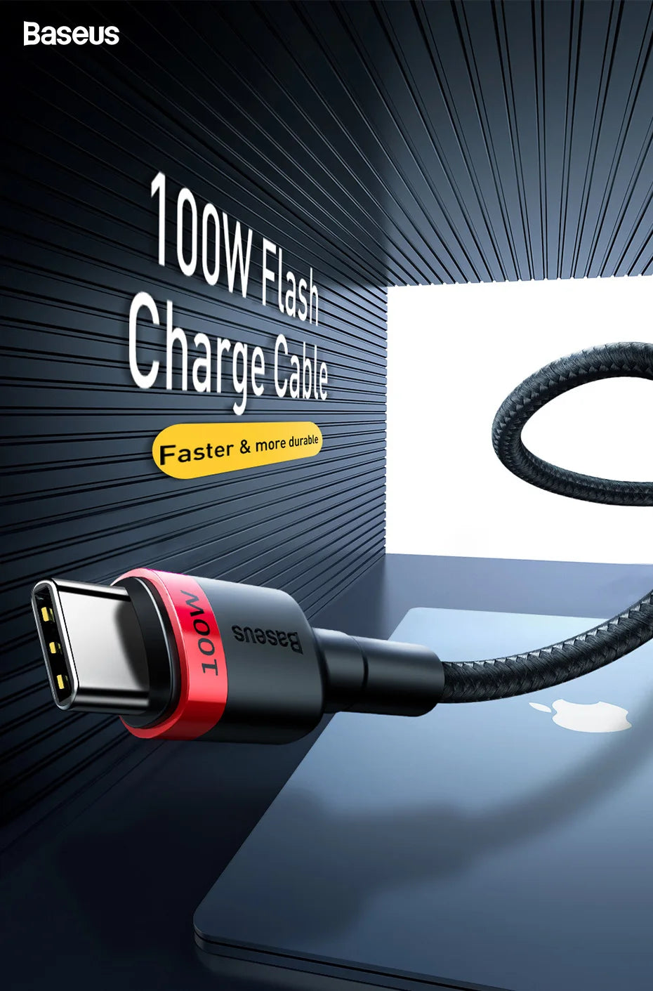 USB Type C naar USB C Kabel voor iPhone 16, 15 - 100W/5A PD Snellader Kabel