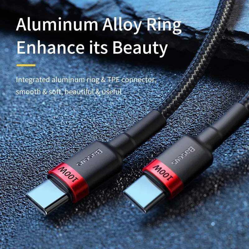 USB Type C naar USB C Kabel voor iPhone 16, 15 - 100W/5A PD Snellader Kabel