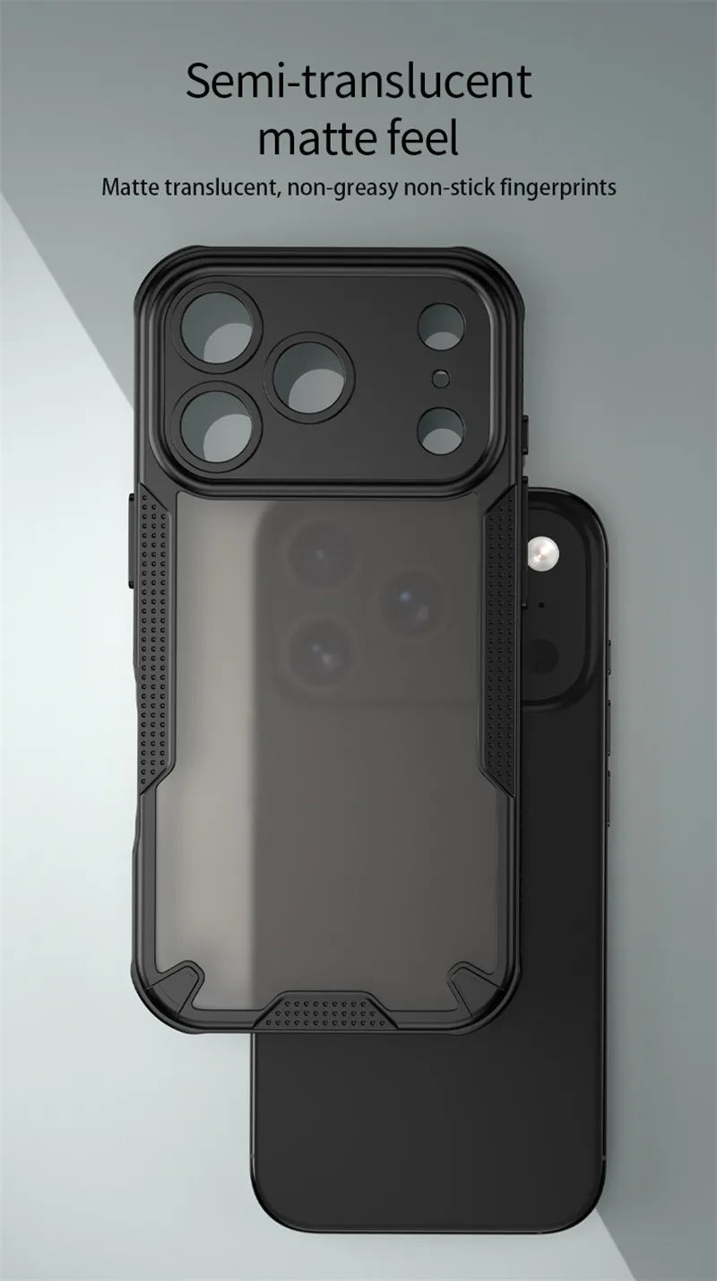 iPhone 17 Case – Matte Half Transparante Flexibele iPhone hoes
