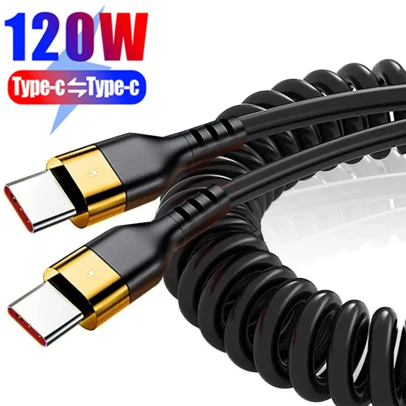 120W Fast Charging Spring Kabel