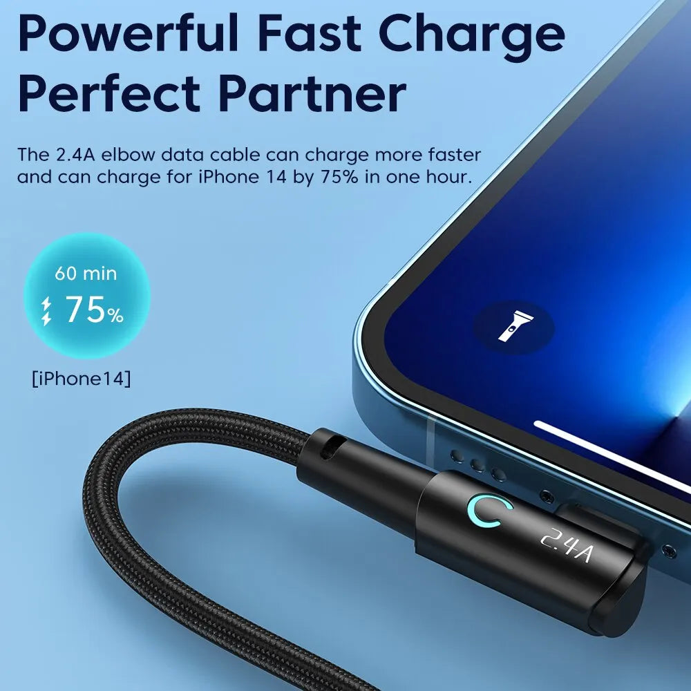USB-kabel met Lightning voor iPhone 14, 13, 12, 11 Pro Max