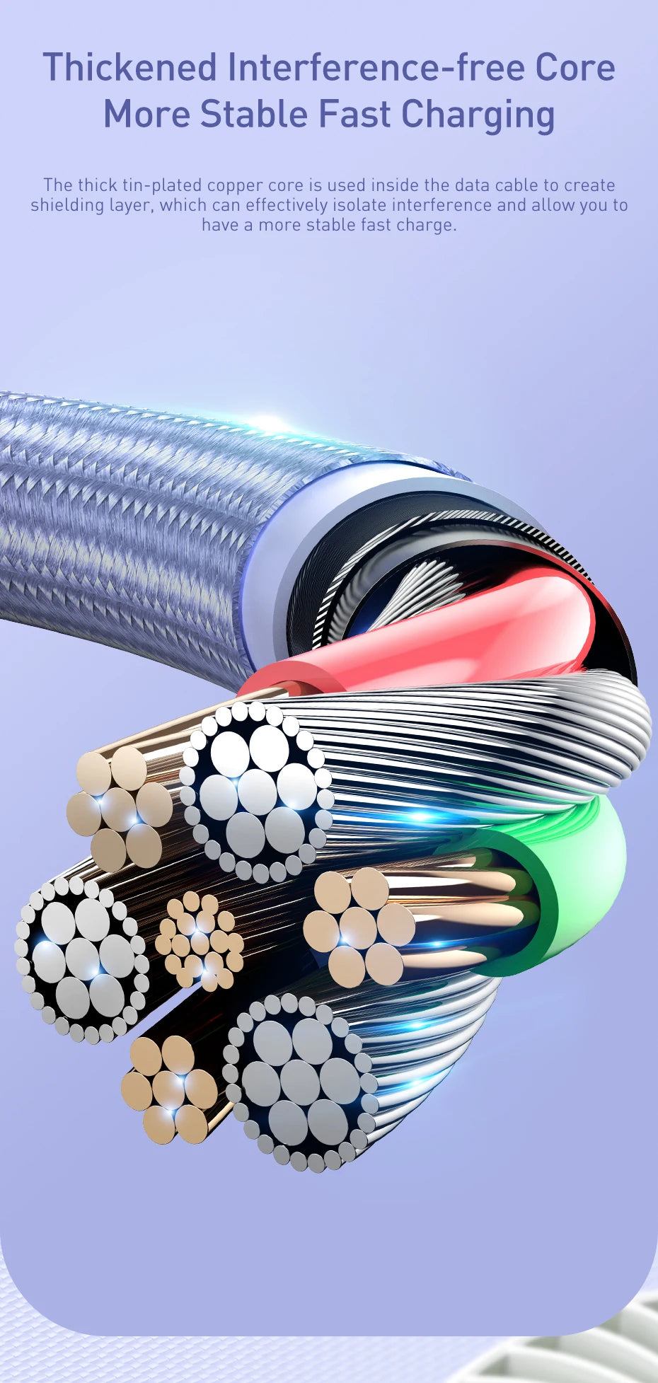 3A USB Type C-kabel voor snel opladen, Type C goede koperdraad