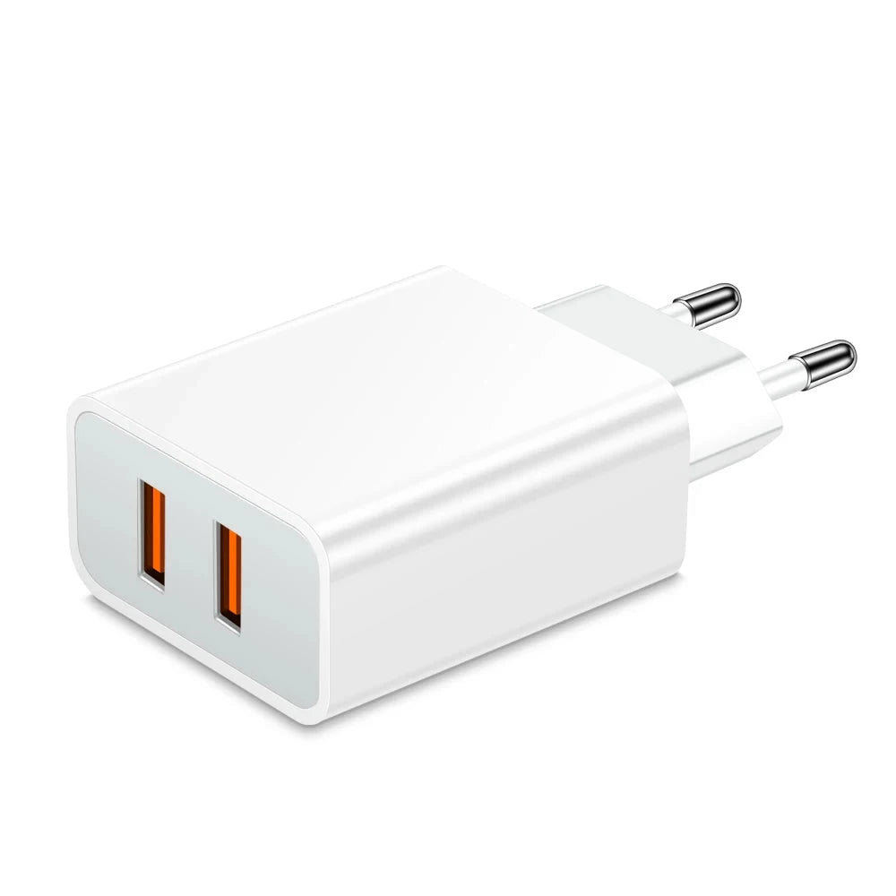 USB Snellader 2Poorten-Fastcharger -2xUSB