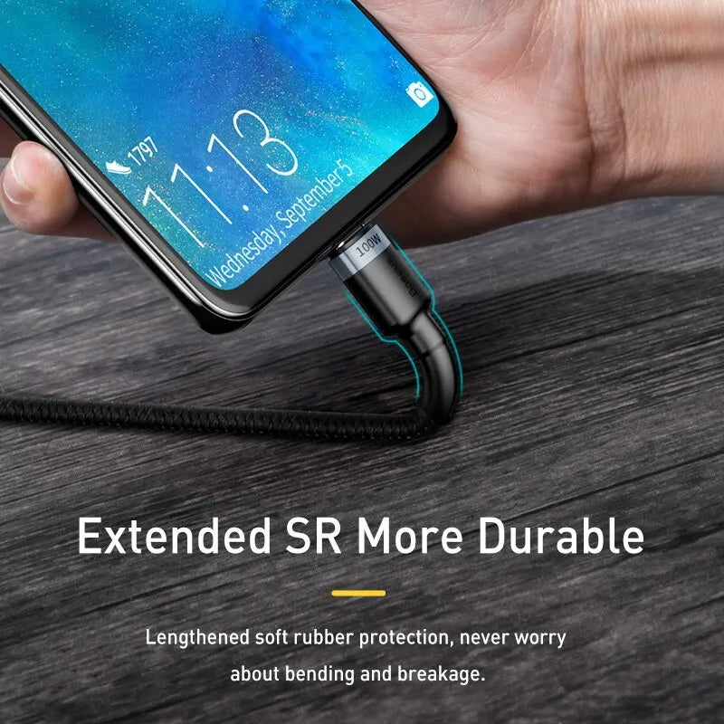 USB Type C naar USB C Kabel voor iPhone 16, 15 - 100W/5A PD Snellader Kabel
