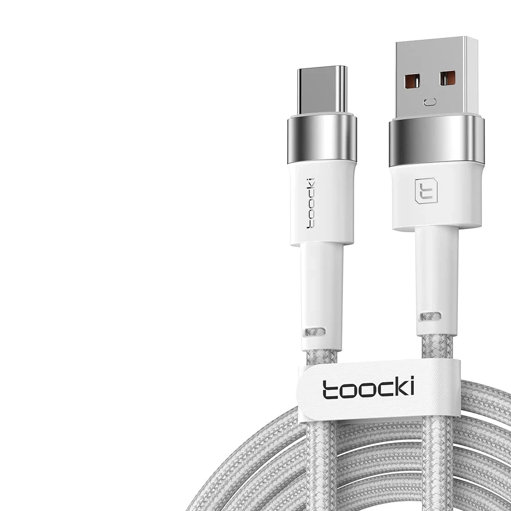 3A USB Type C-kabel voor snel opladen, Type C Wit