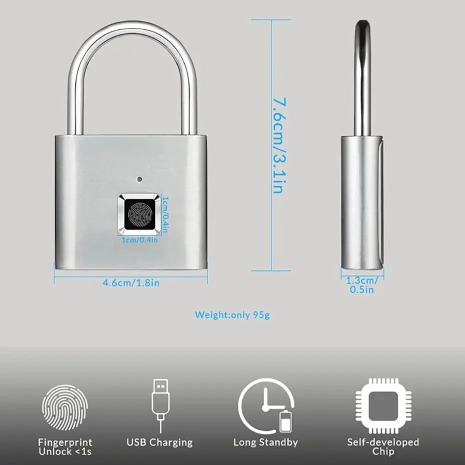 Vingerafdruk Hangslot afmetingen