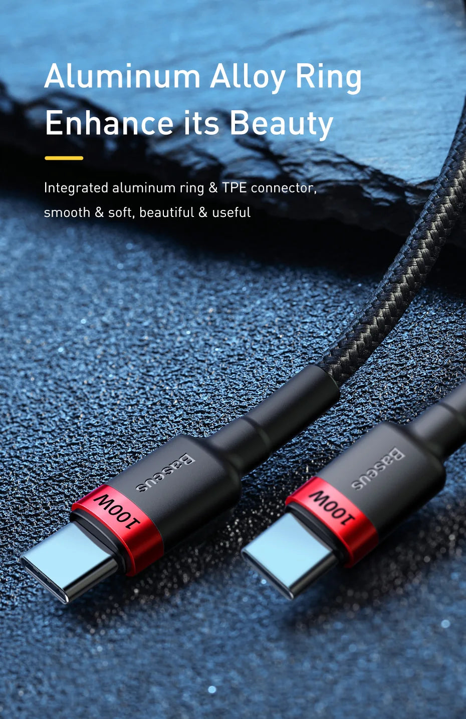 USB Type C naar USB C Kabel voor iPhone 16, 15 - 100W/5A PD Snellader Kabel