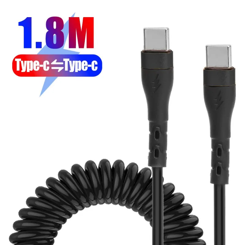 120W Fast Charging Spring Kabel