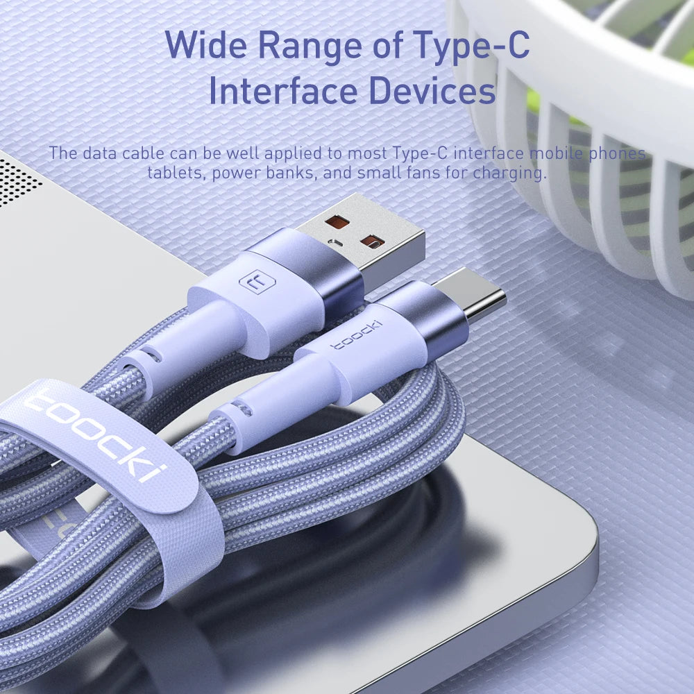3A USB Type C-kabel voor snel opladen, Type C voor vele mobiele apparaten