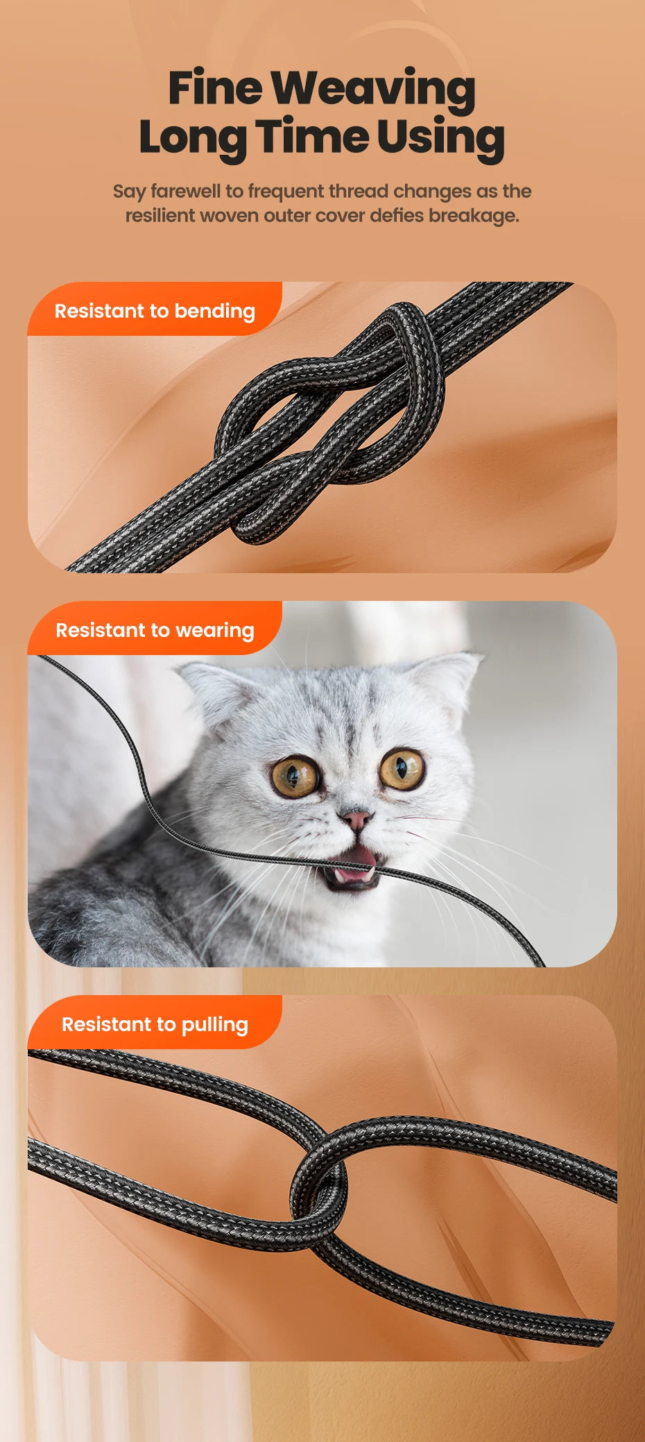 3-in-1 USB Kabel – Multiport Oplader voor iPhone en Android