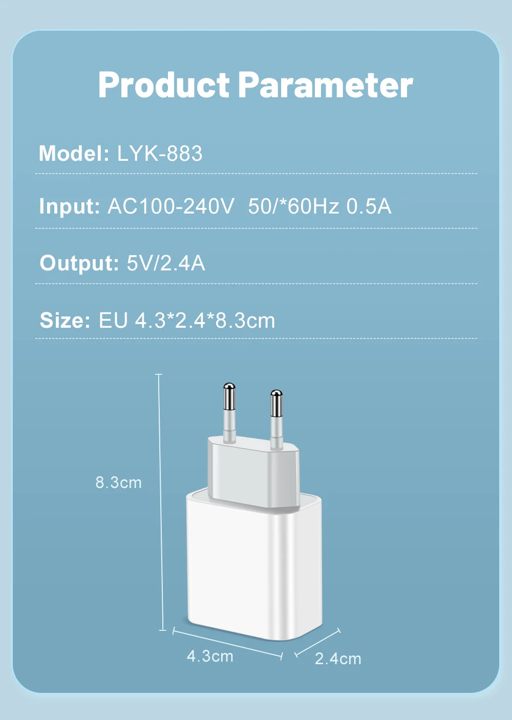 USB Snellader 2Poorten-Fastcharger -2xUSB