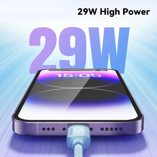 USB Type-C naar Lightning Kabel - 20W snellader iPhone en iPad