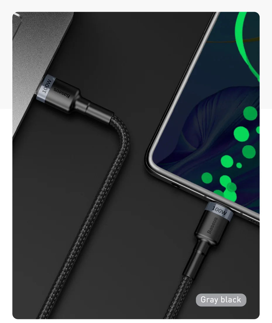 USB Type C naar USB C Kabel voor iPhone 16, 15 - 100W/5A PD Snellader Kabel