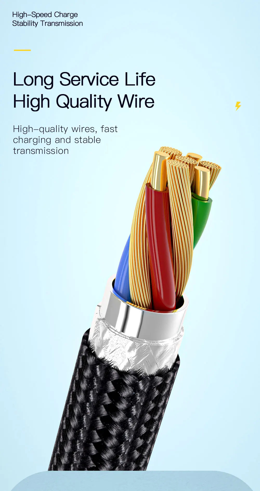 7A USB Type-C Kabel, Brown 7A 100W A To C bruin speciale koperdraad.