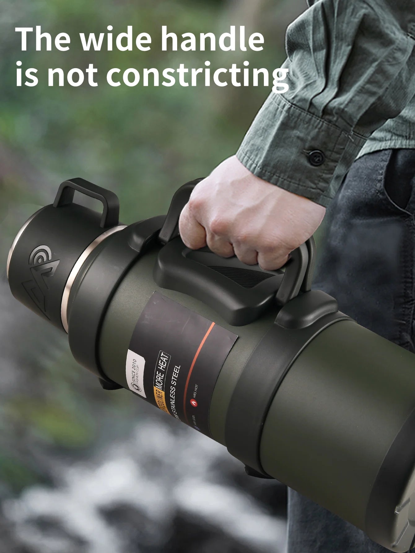 Thermosfles RVS 316 – Grote Capaciteit | Met Theefilter en draaggreep.