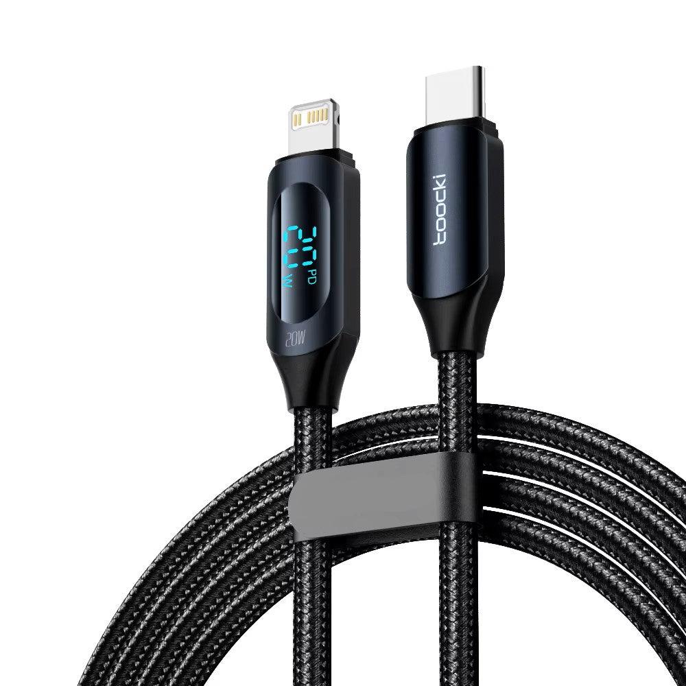 USB-2,4A displaykabel voor iPhone 14, 13, 12 Pro Max, XS, X, 8 Plus zwart