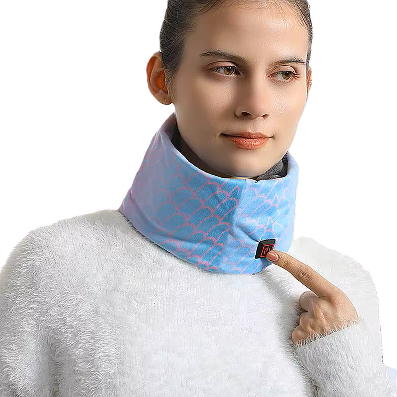 USB Verwarmde Sjaal Nekwarmer oplaadbaar blauw