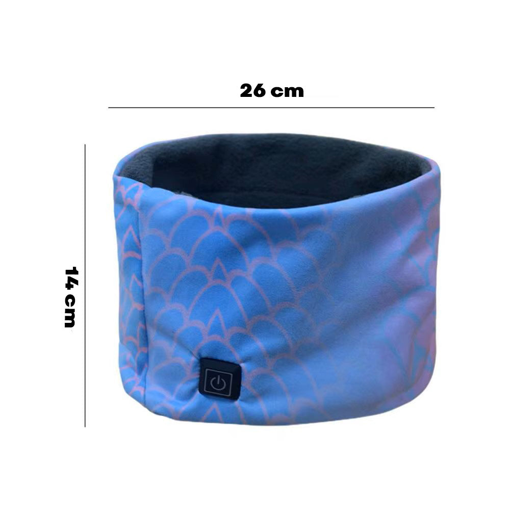 USB Verwarmde Sjaal Nekwarmer oplaadbaar licht blauw