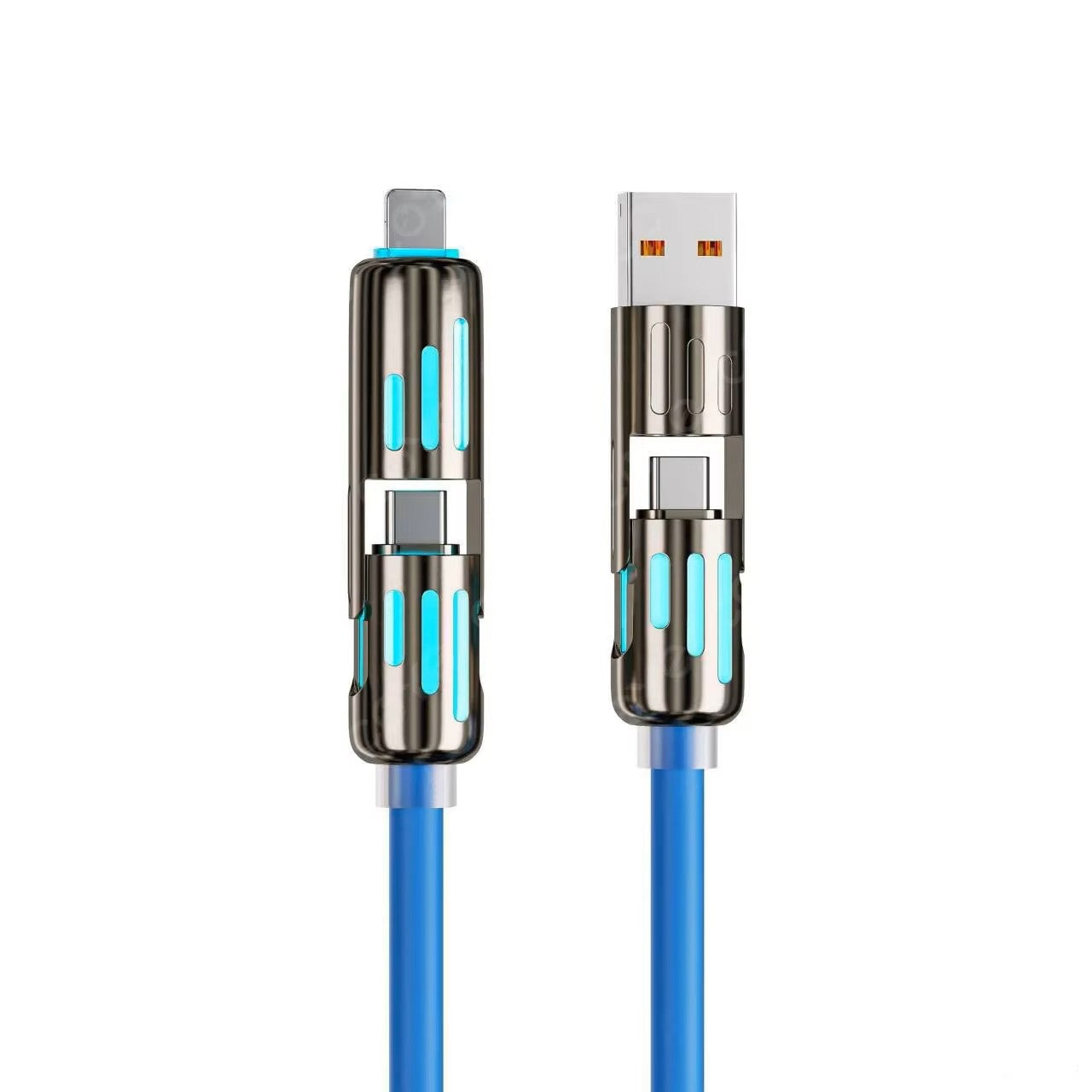 Quad Charge MFISH 4-in-1 siliconen 240W snelle kabel