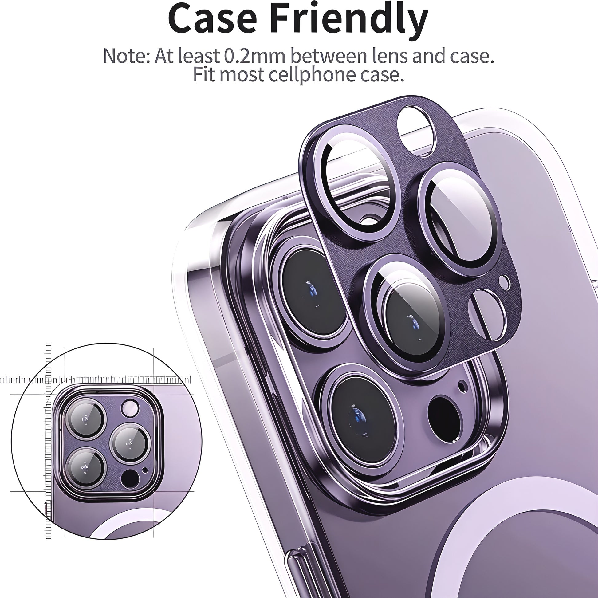 Metalen Camera Lens Bescherming voor iPhone 14, 15, 16 Pro / Pro Max / Plus