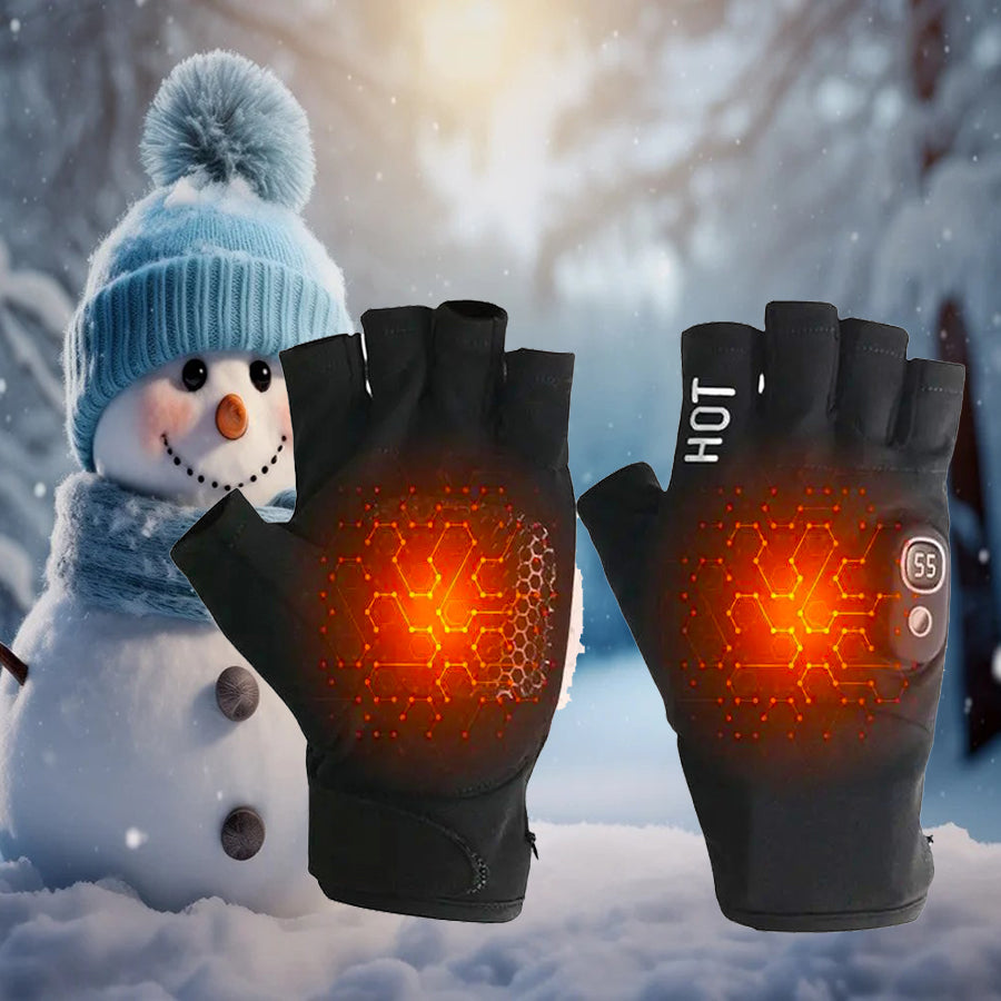Oplaadbareverwarmdevingerlozehandschoenenmetbatterij