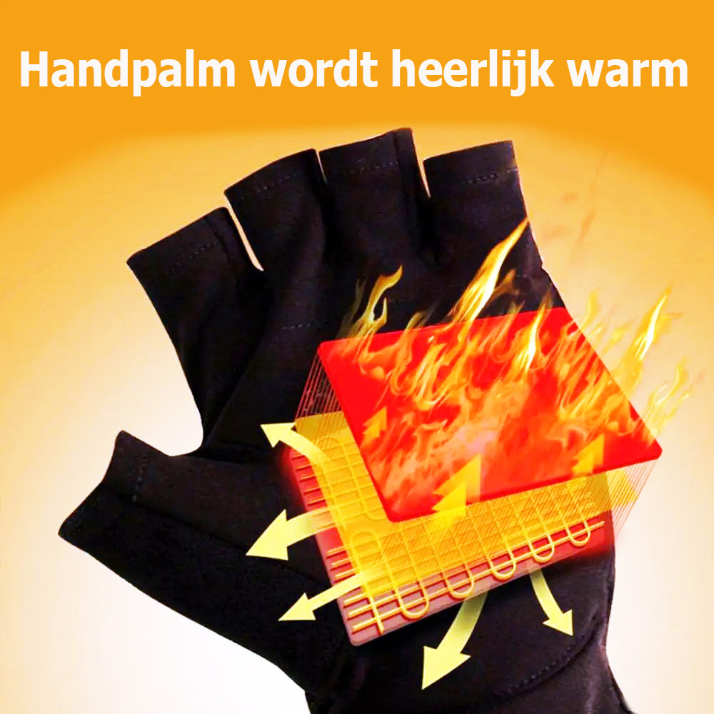 Oplaadbareverwarmdevingerlozehandschoenenmetbatterij