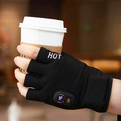 Oplaadbareverwarmdevingerlozehandschoenenmetbatterij