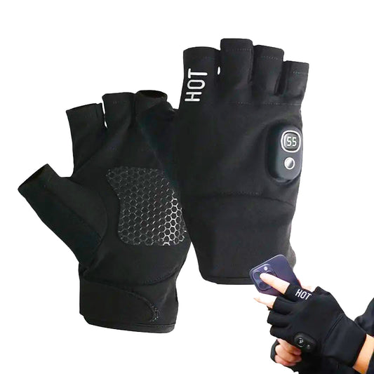 Oplaadbareverwarmdevingerlozehandschoenenmetbatterij