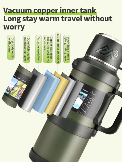 Thermosfles RVS 316 – Grote Capaciteit | Met Theefilter