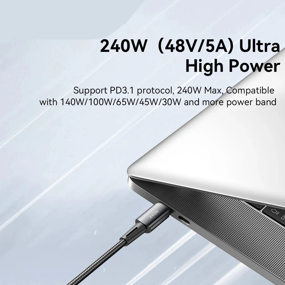 240W Super Fast Charging Kabel Type C naar Type C