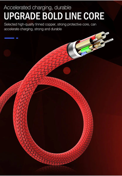 Snelle oplaad USB-kabel voor iPhone 11, 12, 13, 14 Pro, X Max, 6s, 7, 8 Plus en Apple iPad