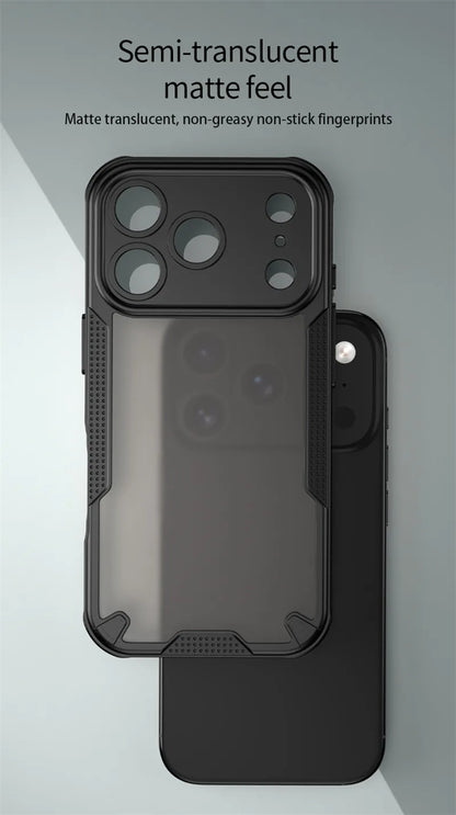 iPhone 17 Case – Matte Half Transparante Flexibele iPhone hoes