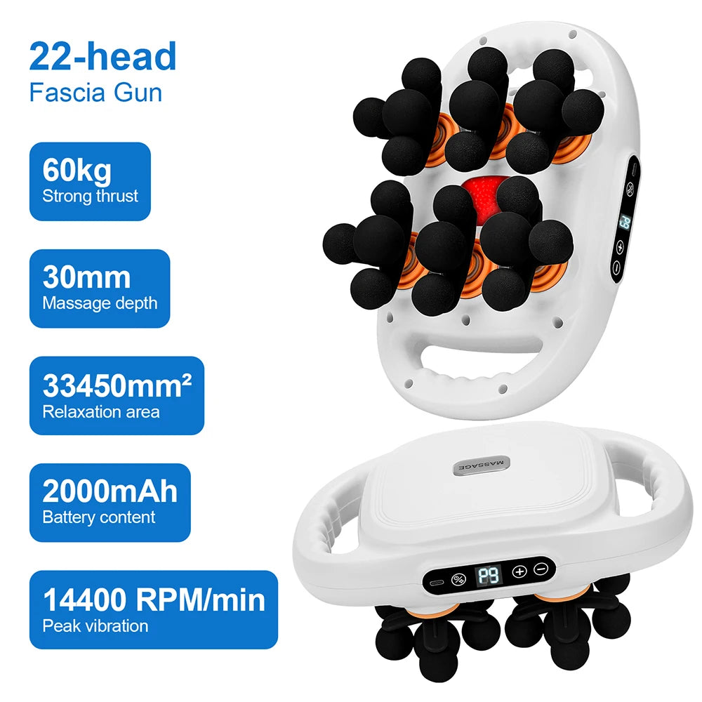 Massage Gun met 22 Koppen