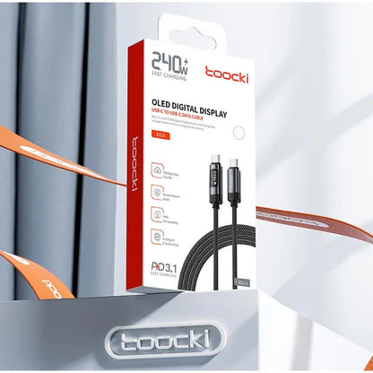 USB-C Kabel 240W met PD & E‑Marker – Razendsnel Snelladen iPhone, Samsung, MacBook