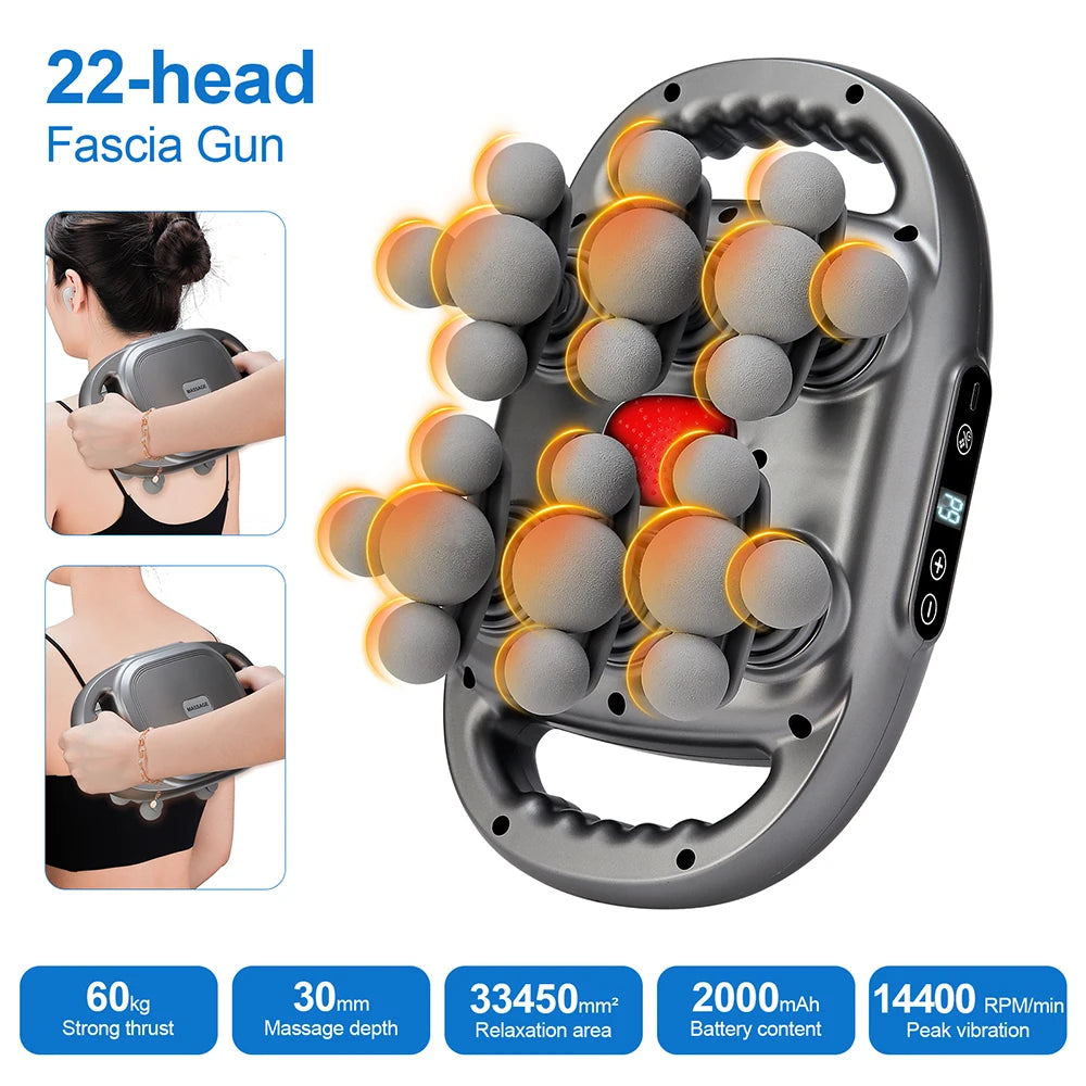 Massage Gun met 22 Koppen