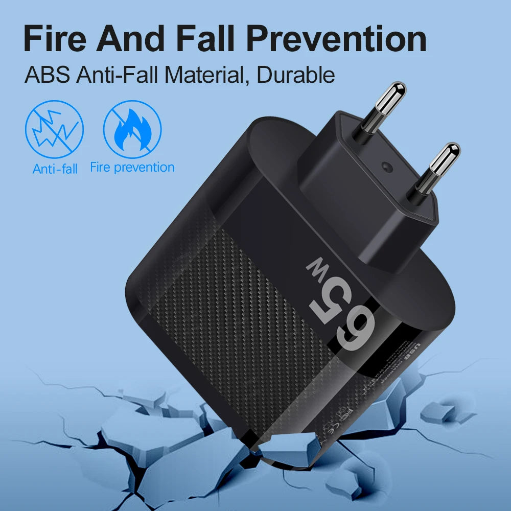 6-poorts oplader: 5× USB-A + 1× USB-C