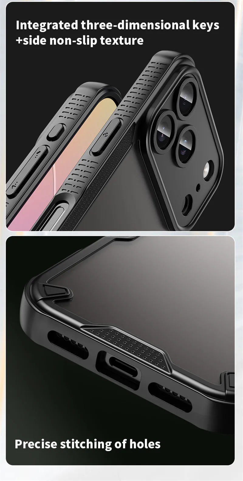 iPhone 17 Case – Matte Half Transparante Flexibele iPhone hoes
