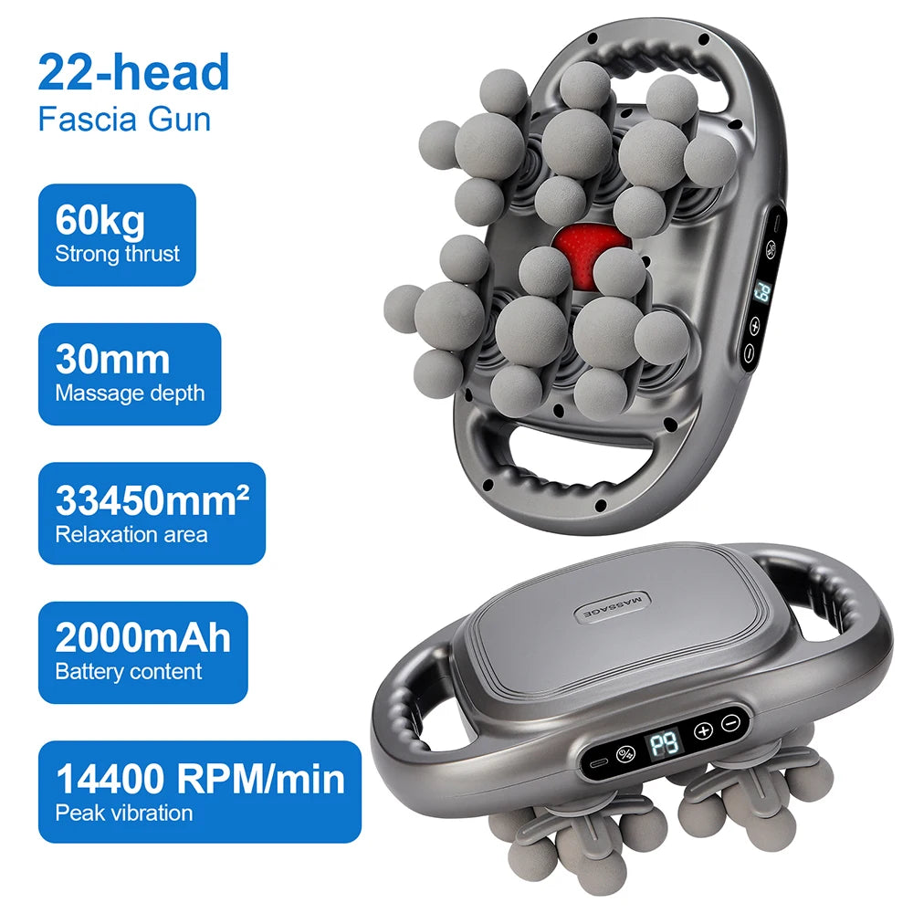 Massage Gun met 22 Koppen