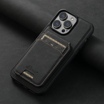 Telefoonhoes van leer met Kaarthouder en Magnetische Pocket.