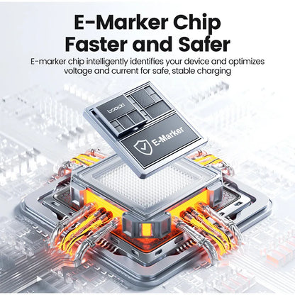 USB-C Kabel 240W met PD & E‑Marker – Razendsnel Snelladen iPhone, Samsung, MacBook