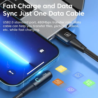 USB-kabel met Lightning voor iPhone 14, 13, 12, 11 Pro Max